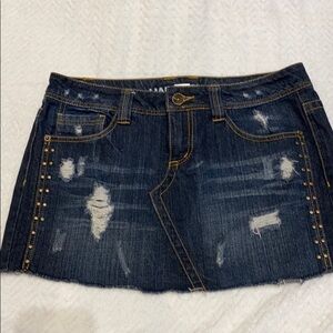 Hang Ten denim distressed Denim Skirt